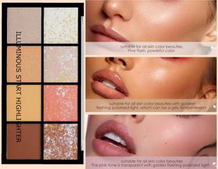 MYEONG Highlighter & Bronzer Palette, Face Make Up, Multi color Highlighter