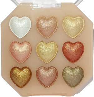 Facejewel Heart Eyeshadow Palette Brightening Skin Highlighter Eyeshadow Palette Highlighter