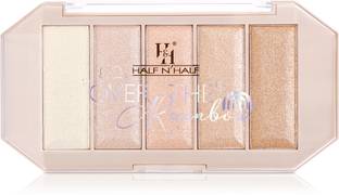 Half N Half Over The Rainbow 5 Highlighter Lightweight Baked Powder with Vitamin-E Palette Highlighter