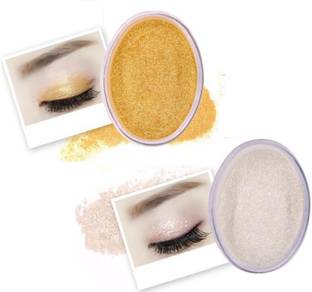 ADJD GOLD & SILVER 2 IN 1 GLITTER SHIMMER FINISH MULTI-USE LOOSE HIGHLIGHTER POWDER Highlighter