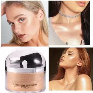 manasona Gold Illumination Makeup powder Highlighter For Womens & Girls Highlighter