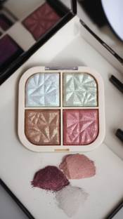 verellis 4-Color Shimmer Eyeshadow Palette – Long-Lasting, High-Pigment Glitter Shades Highlighter