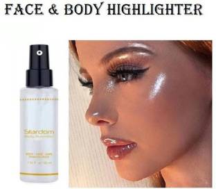 YAWI Smooth Shimmer Glow Body Bronzer Smoky Silver Cream Spray Highlighter