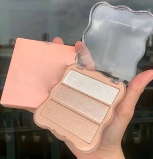 Jiwoo 3 Color illuminating Highlighter Easy-to-blend Formula Highlighter