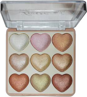 Facejewel Heart Eyeshadow Palette Brightening Skin Highlighter Eyeshadow Palette Highlighter