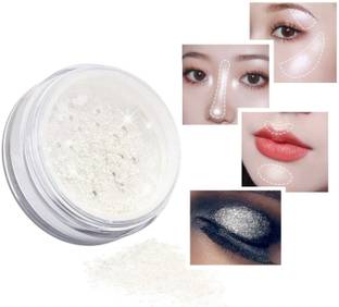 tanvi27 White Loose Powder Bronze & Highlighter Makeup Studio Palette Highlighter