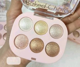 Emijun Glow Baked Highlighter Palette Buildable - long-lasting shimmer Highlighter