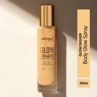 Sotrue Glow Digger Body Glow Spray 30 ml, Infused with Pearlescent Shimmer for Body, Highlighter