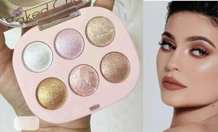 DARYUE shimmer pressed baked highlighter palette super stay (multicolor) Highlighter