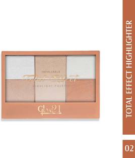 Glam21 Cosmetics Total Effect Highlight Palette Get Multidimensional Customize Glow Silky Texture Highlighter