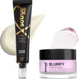 Sotrue Prep & Glow Combo Pack of Blurify Primer 15gm and Strobe Cream 30gm Highlighter