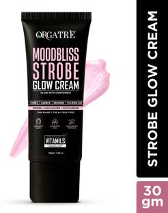 Orgatre Strobe Cream Pink - Instant Glow Highlighter, Primer & Moisturizer Makeup Finish Highlighter