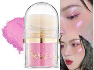 tanvi27 Eye, Face & Body Diamond Shine Pink Loose Powder Highlighter