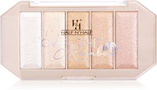 Half N Half Over The Rainbow 5 Highlighter Lightweight Baked Powder with Vitamin-E Palette Highlighter