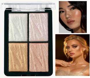 REIMICHI 4 Colors Illuminating Glow Highlighter Palette Blusher For Face Makeup