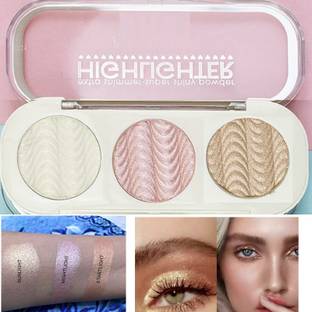Facejewel Extra Shimmer Shiny Highlighter Palette Kit Highlighter
