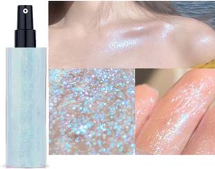 Emijun Makeup Smooth Body Moisturizing Glitter Body Spray Highlighter sky blue Highlighter