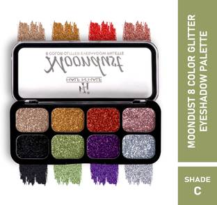 हाल्फ न हाल्फ Moondust Glitter Eyeshadow Pallette in 8 Colors | Long Lasting Makeup Palette | हाइलाइटर
