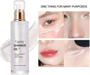 CATERINACHIARA Shimmer Body Oil Pearl White Bronze Face Brighten Glow  Highlighter