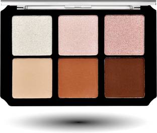 s.f.r color 6-Colour Highlighter and Contour Palette, Baked Powder, Matte and Shimmer Highlighter