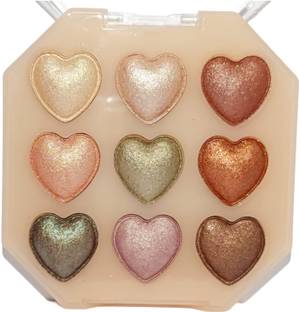 WECHARMERZ Heart Eyeshadow Palette Brightening Skin Blusher Highlighter Eyeshadow Palette Highlighter