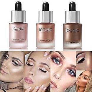 DAQ Iconic Illuminator Highlighter For Face Makeup To Glow Pack Of 3 Highlighter