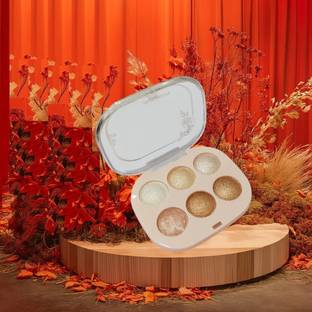 WOONGMI 4 Shades Baked Face Highlighter Palette Highlighter (MULTI COLOUR)
