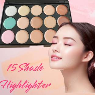 PURELLE GLOW Highlighter Contour Cream Concealer Palette 15 Shades Highlighter