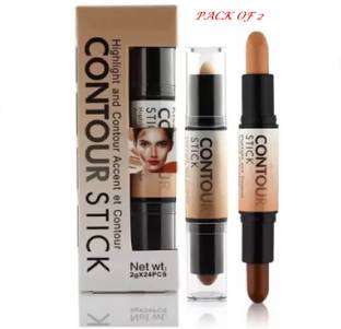 balaan's beauty bazar SUPER 3D CONTOUR CONCEALER HIGHLIGHTER STICK ( PACK OF 2) 8 g) (Beige) Highlighter