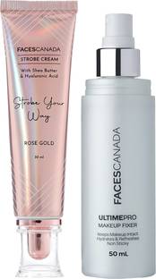 FACES CANADA Glow & Go Makeup Kit | Hydrating Makeup Fixer | All Day Natural Glow Highlighter