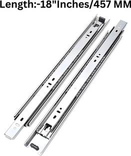 Budwill STAINLSS STEEL TELESCOPIC CHANNEL (Size:- 18" inch, 1 Pair) Strap Hinge