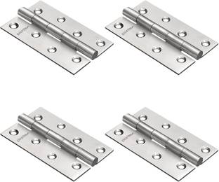 Plantex Heavy Duty Stainless Steel Door Hinges 4 inch x 14 Gauge/2 mm Thickness for Door Butt/Mortise Hinge