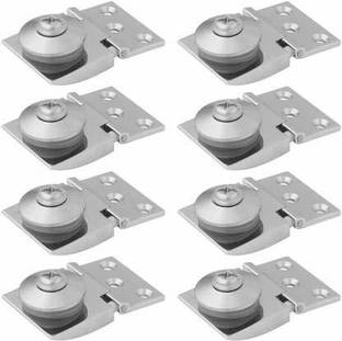 PRECISTO Brass Heavy Glass Hinges for Glass Cabinet Showcase Cupboard Door Self Closing Hinge
