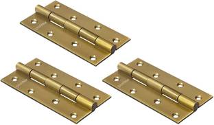Plantex Heavy Duty Stainless Steel Door Hinges 5 inchx12 Gauge/2.5 mm Thickness for Door Butt/Mortise Hinge