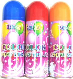 Priyankish Holi Colour Snow Spray Pack of 3 Holi Color Paste Pack of 1