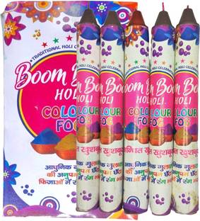 VR Creatives Holi Rainbow Smoke Fog Air Color Gulal Party Celebration Holi Color / colors Holi Color Powder Pack of 5