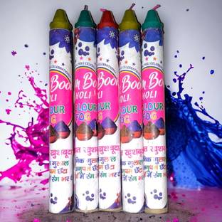 Raga Plus Organic Herbal Gulal Fog colourColors in Gift Packaging Box_U Holi Color Powder Pack of 5