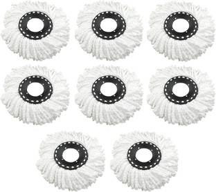 Fclues Rotating Magic Spin Microfiber Mop Head Refill only, 8 Pcs Set Refill