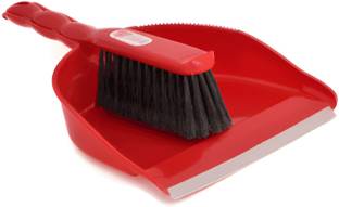 Padma Dustpan with Multipurpose Dusting Brush Portable & Easy to Store,Multicolour Dustpan, Cleaning Brush