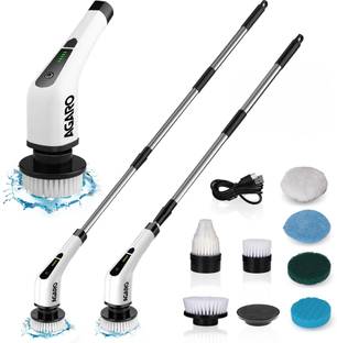 AGARO Royal Electric Spin Scrubber,Cleaning Brush Scrubber for Home, 350RPM/Mins-8 Cleaning Brush