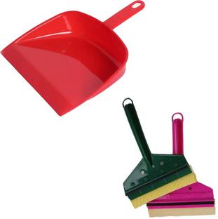 Sharum Crafts Home Cleaning Combo of Dust Pan & Kitchen Wiper Dustpan
