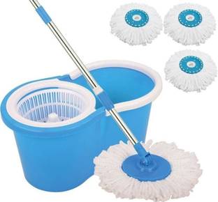 GUNWELL 360 Degree Self Spin Wringing With 3 Super Absorbers for Home & Office Floor Mop Set