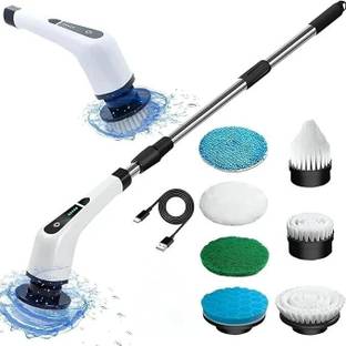 SHOPOGENIX Spin Scrubber with 9 in 1 Brush Heads and Storage Bag,Cordless Deep Cleaner Cleaning Brush