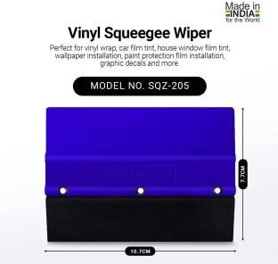 Vinylzone Vinyl Wrap Applicator Double Edge Squeegee | One Side Rubber Edge1-A1 Cleaning Wipe