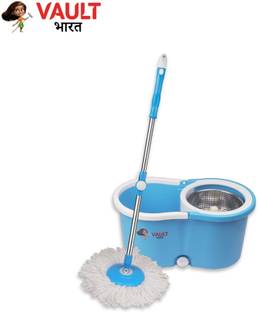VAULT BHARAT Mop Set Bucket, Cleaning Brush Wipe, Kitchen Floor Wiper, Tub Bucket, Mop Set