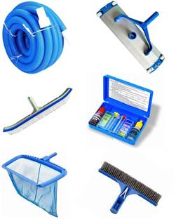 Wateretchsystem SwimmingPool Vacuumhosepipe,VacuumHead,DeepLeafNet,AlgaeBrush,WallBrush,TestKit Cleaning Wipe