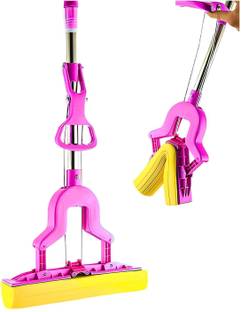 Nova Safai Stainless Steel Floor Cleaning Squeeze Mop with Adjustable Telescopic Handle Mop