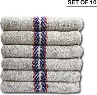 Style Homez 100% Cotton Floor Reusable Pocha Dusting Cloth, MOP 24x24 in Poncha (Set of 10) Wet and Dry Cotton Cleaning Cloth