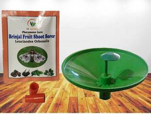 S K Agrotech Lucin lure - Brinjal Shoot & Fruit Borer pheromone lure & Water Trap (Pack of 2) Plastic Wet and Dry Brush