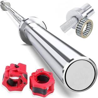 BULLAR Olympic Barbell 7 feet 50mm Bar with Needle Bearing with Locks Home Gym Combo